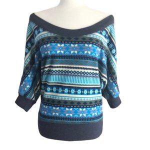 POOF! Women Blue Pullover Sweater